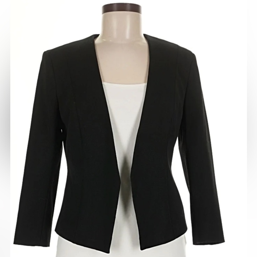 Express Size 12 Women's Open Front High Low Black Blazer